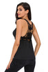Black Cowl Neck Laced Back Top